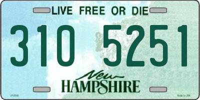 NH license plate 3105251