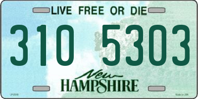 NH license plate 3105303