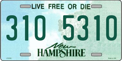 NH license plate 3105310