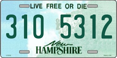NH license plate 3105312