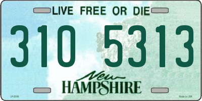 NH license plate 3105313