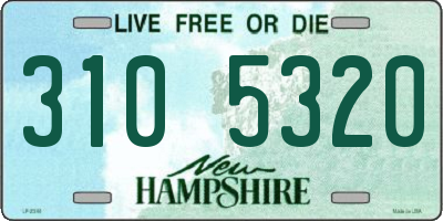 NH license plate 3105320