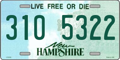 NH license plate 3105322