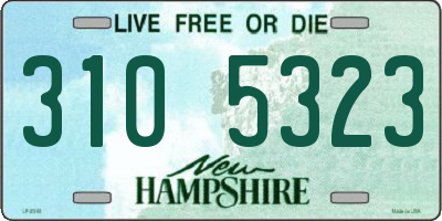 NH license plate 3105323