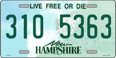 NH license plate 3105363