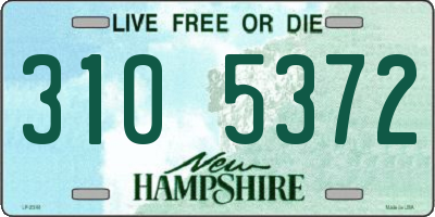 NH license plate 3105372