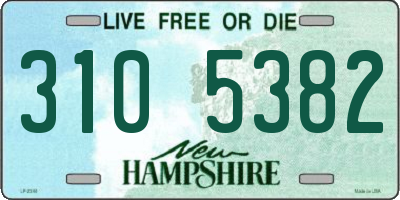 NH license plate 3105382