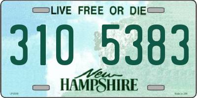 NH license plate 3105383