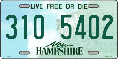 NH license plate 3105402