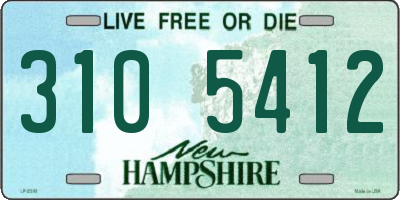 NH license plate 3105412