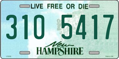 NH license plate 3105417