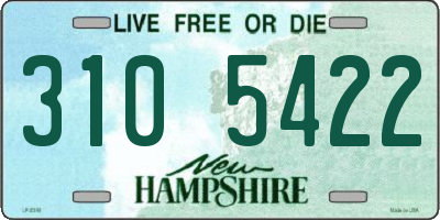 NH license plate 3105422