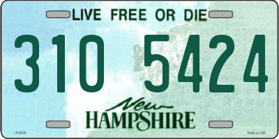 NH license plate 3105424