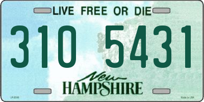 NH license plate 3105431