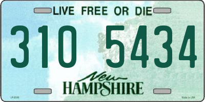 NH license plate 3105434