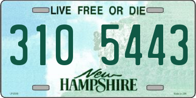 NH license plate 3105443
