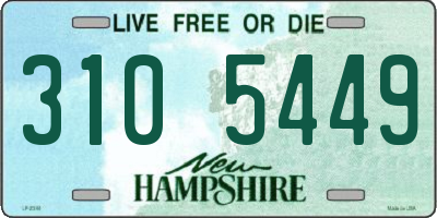NH license plate 3105449