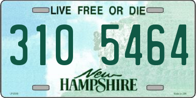 NH license plate 3105464