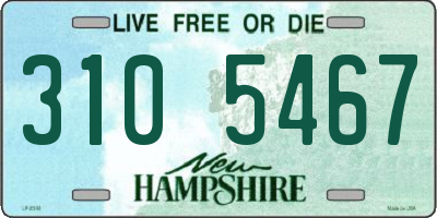 NH license plate 3105467