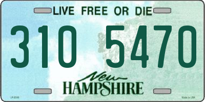 NH license plate 3105470