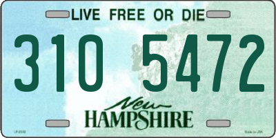 NH license plate 3105472