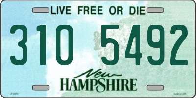 NH license plate 3105492