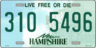 NH license plate 3105496