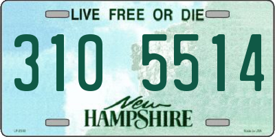 NH license plate 3105514
