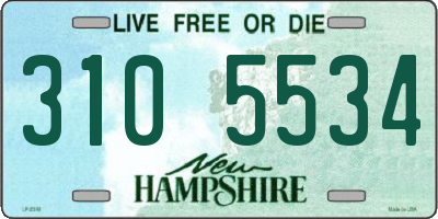 NH license plate 3105534