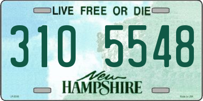 NH license plate 3105548