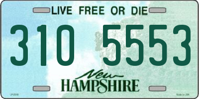 NH license plate 3105553