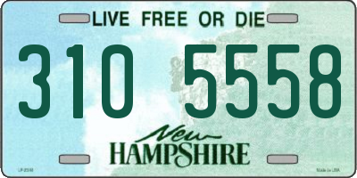 NH license plate 3105558