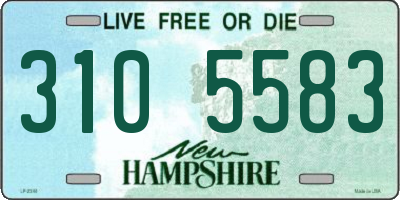 NH license plate 3105583