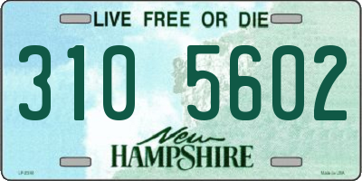 NH license plate 3105602