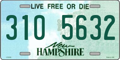 NH license plate 3105632