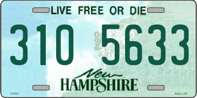 NH license plate 3105633