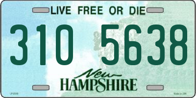 NH license plate 3105638