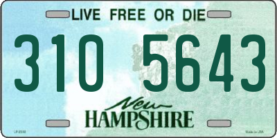 NH license plate 3105643