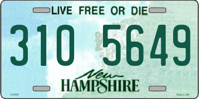 NH license plate 3105649