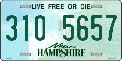 NH license plate 3105657