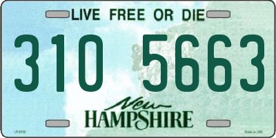 NH license plate 3105663