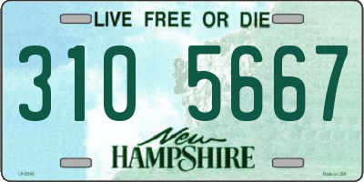 NH license plate 3105667