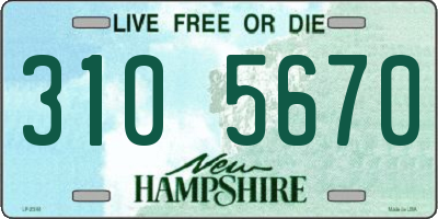 NH license plate 3105670
