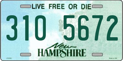 NH license plate 3105672