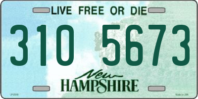 NH license plate 3105673