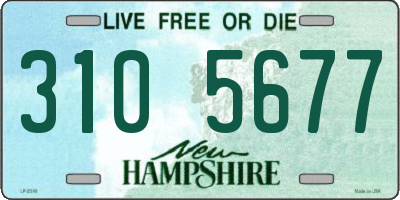 NH license plate 3105677