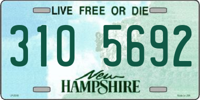 NH license plate 3105692