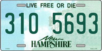NH license plate 3105693