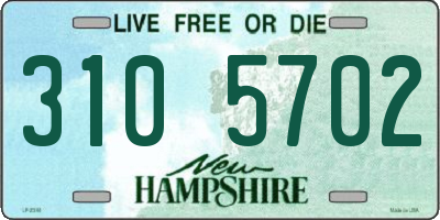 NH license plate 3105702