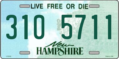 NH license plate 3105711